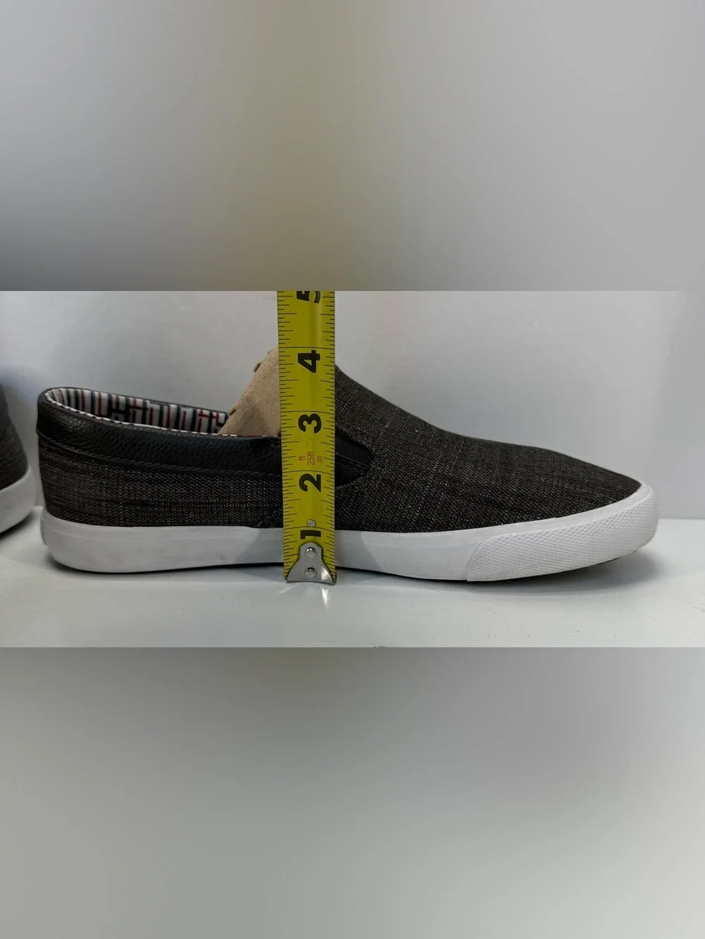 Ben Sherman Percy Men's Slip-On Casual sneaker in Dark Denim Charcoal size 9.5